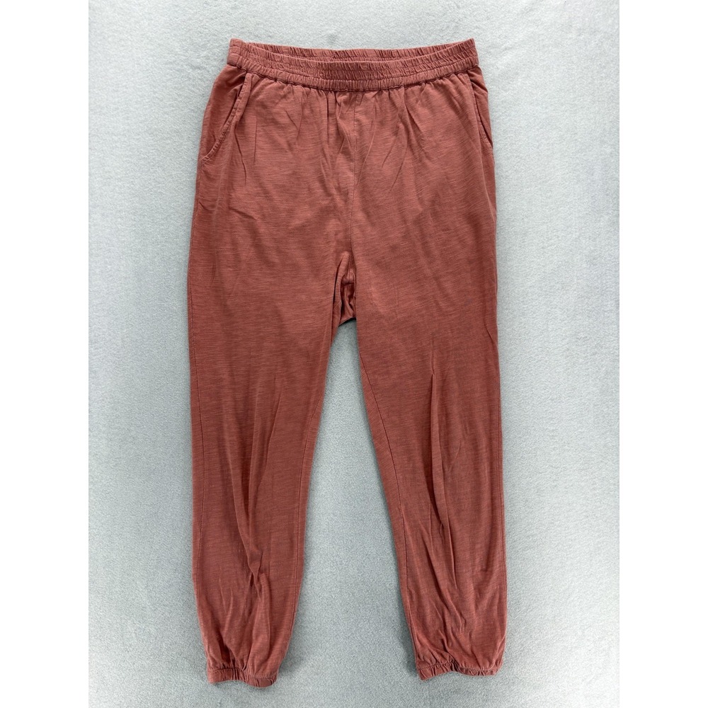 Apiece Apart Jogger Pants Womens Large Pink Cotton Elastic Waist Cuffed Lounge
